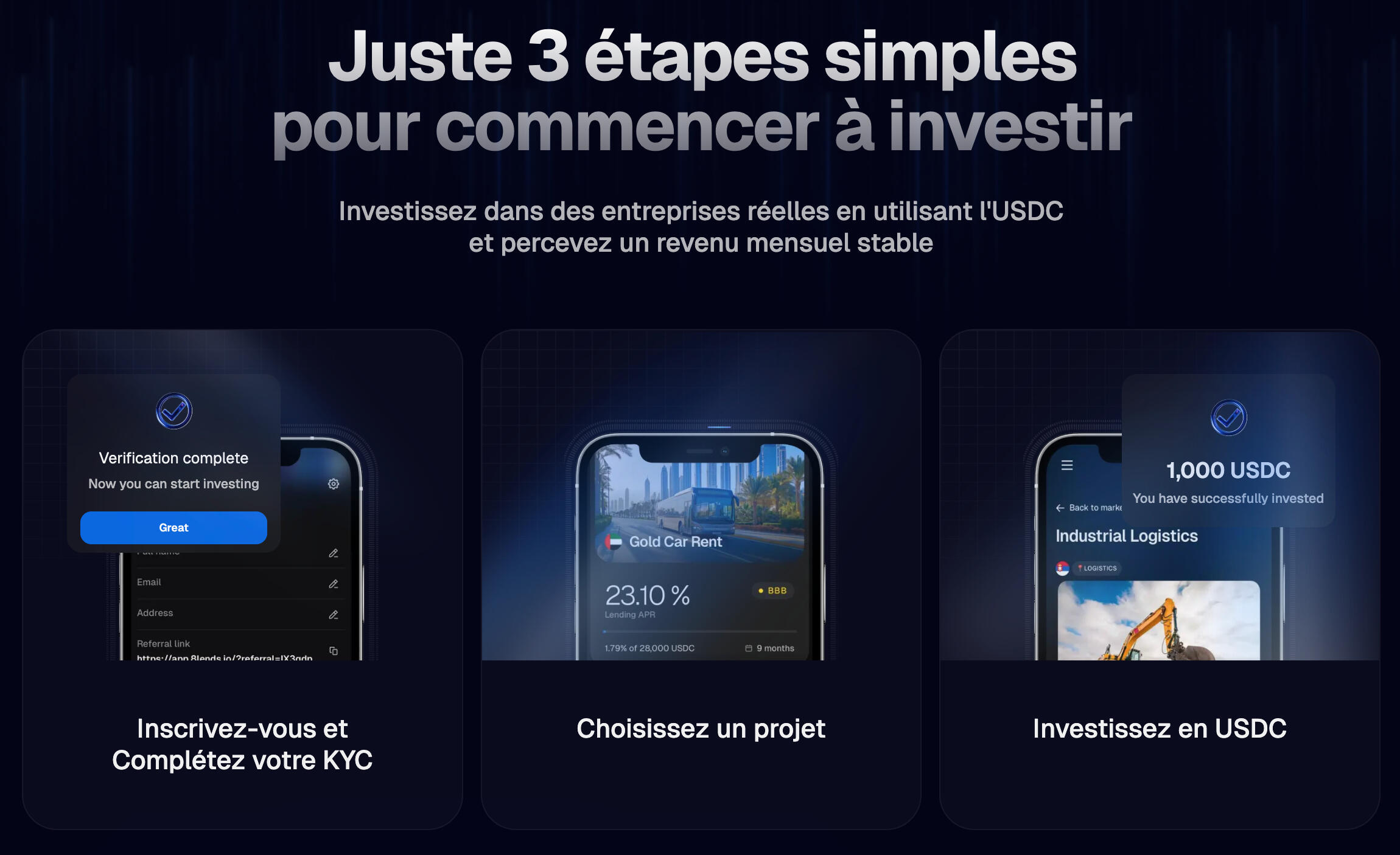 Parrainage 8lendes 2026 - https://app.8lends.io/fr?referral=FxNdHh Logo 8lends - Plateforme crowfunding P2P crypto